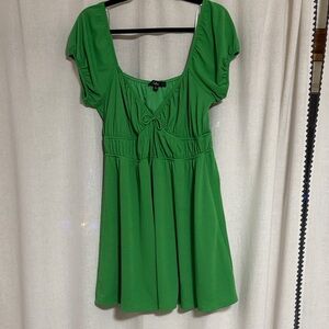 Lulu's Vibrant Green Mini Dress